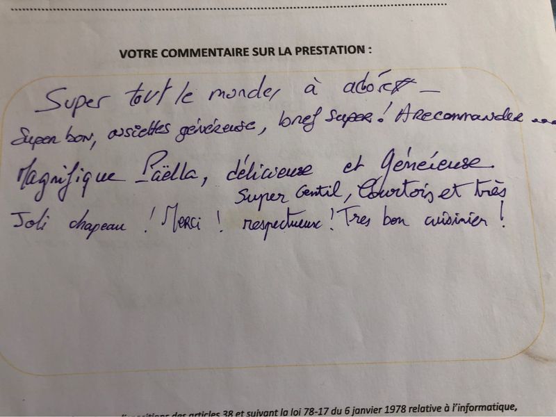 La Fiesta Paella avis client