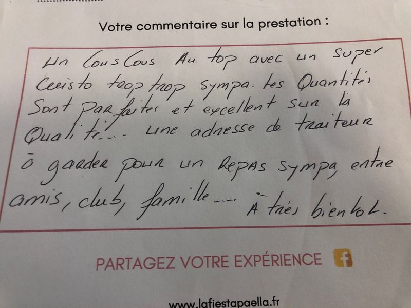 Un couscous au top grâce à Renaud à GENNEVILLIERS 92