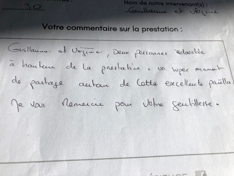 Un moment en famille réussi grâce à la fiesta paella à DORMELLES 77