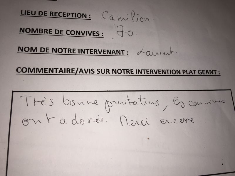Soirée paella a rouen le 5 mars 2016, nous sommes enchantés.